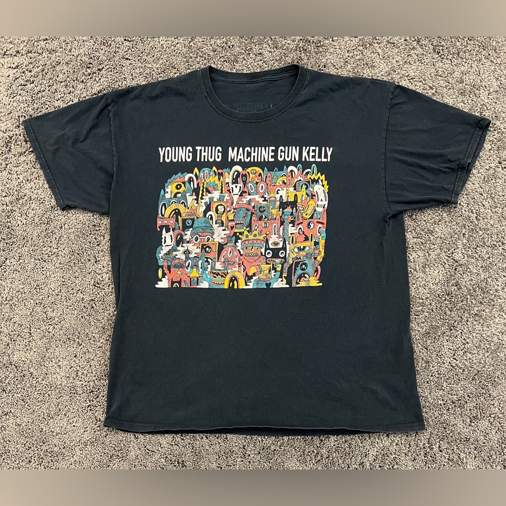 Young Thug Machine Gun Kelly Shirt Men’s XL 2019 Tour Killy Polo G YBN Nahmir